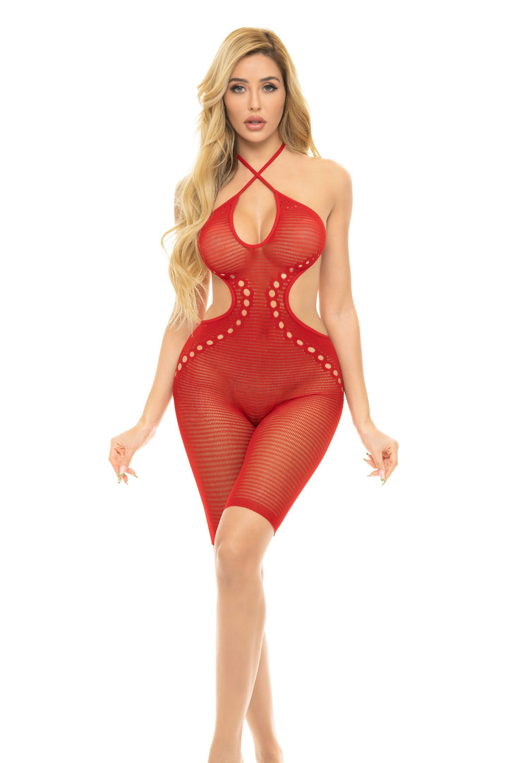 PL27056 Red Fill Me In Bodystocking