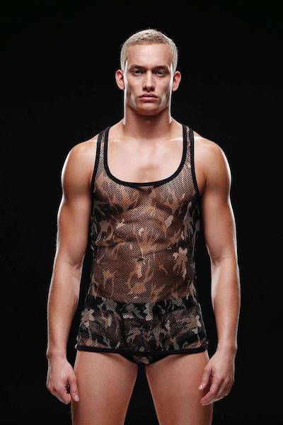 BEV015 Fishnet Sport Tank