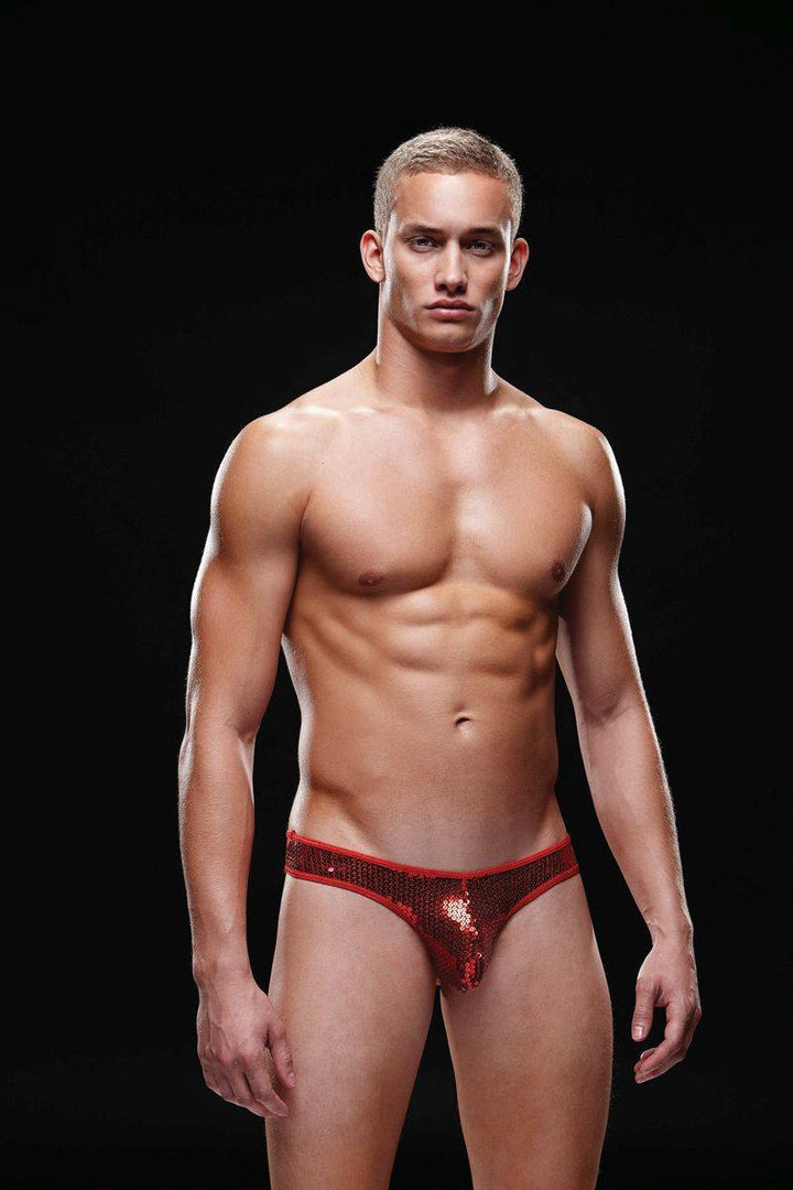 BEV032 Sequin Low-Rise Thong