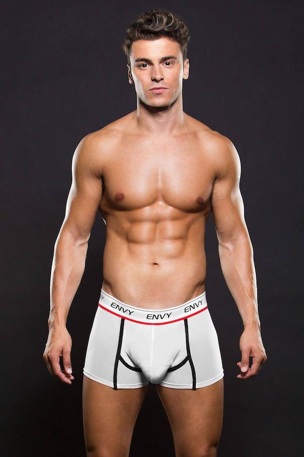 BEV038 Logo Elastic Lowrise Mesh Trunk