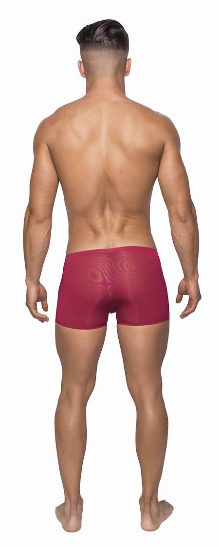 MPSMS006 Wine Sleek Short W/Sheer Pouch